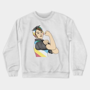 Disability pride flag girl Crewneck Sweatshirt